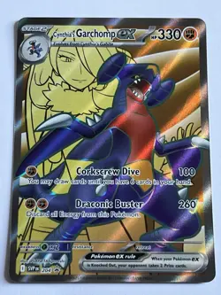 Cynthia's Garchomp EX 204 Pokemon Scarlet & Violet Promos NM Black Star Holo - Image 4