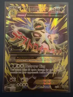 Pokemon TCG M Tyranitar EX Mega EX Full Art Holo Ultra Rare 92/98 2015 NM+ - Image 1