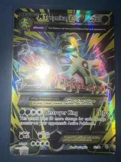 Pokemon TCG M Tyranitar EX Mega EX Full Art Holo Ultra Rare 92/98 2015 NM+ - Image 2