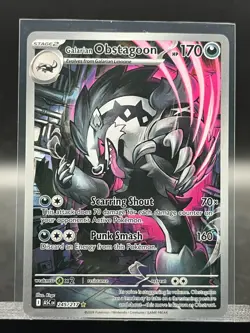 2026 Pokemon ME Ascended Heroes Galarian Obstagoon 245/217 Illustration IR - Image 1