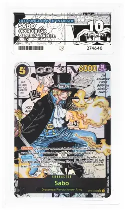 One Piece English - Ace 10 GEM MINT - OP04-083 OG Manga Sabo - PERFECT SUBGRADES - Image 1