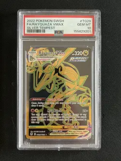 PSA 10 Pokemon TCG Rayquaza VMAX Silver Tempest TG29/TG30 Full Art Card Gem Mint - Image 1