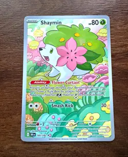 Pokemon TCG Shaymin Illustration Rare Holo Full Art 185/182 Destined Rivals - Image 1