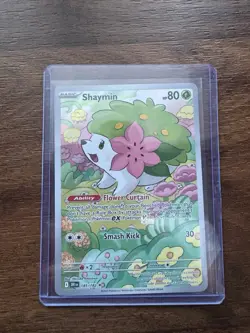 Pokemon TCG Shaymin Illustration Rare Holo Full Art 185/182 Destined Rivals - Image 3