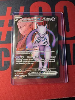 Pokemon TCG Team Rocket's Mewtwo EX 213/182 Destined Rivals NM - Image 1