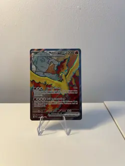 Pokemon TCG Destined Rivals Team Rocket's Moltres EX Full Art Card 208/182 - Image 1