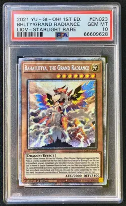 Yugioh PSA 10 GEM MT Bahalutiya The Grand Radiance LIOV-EN023 Starlight 1st 4211 - Image 1