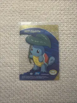 2000 Topps Pokemon TV #PC4 Squirtle #07 Clear Card Animation Series 2 - Image 2