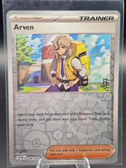Arven Reverse Holo 186/197 Obsidian Flames Pokemon Card - Image 1
