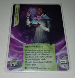 Android Netrunner Steve Cambridge Ayla Rahim 2-Sided Promo Cards NEW w/ Sleeve - Image 2