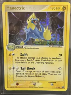 Manectric 7/106 EX Emerald 2005 Reverse Holo Rare Pokemon Card TCG LP - Image 1