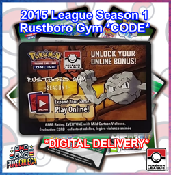Rustboro Gym Season 1 - 2015 Pokemon League PTCGO Code Card *Digital Delivery* - Image 1