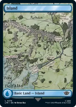 NM Foil - Island (0274) [LTR - 274] Universes Beyond: The Lord of the Rings: ... - Image 1
