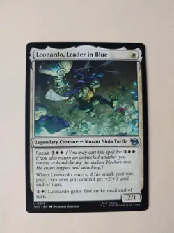 Leonardo Leader in Blue 16 Teenage Mutant Ninja Turtles Magic the Gathering - NM - Image 1