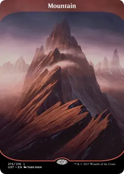MTG Magic the Gathering Mountain (215/288) Unstable LP - Image 1