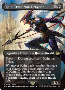Kain, Traitorous Dragoon - FIN - NM - MTG - #316 - Rare - Borderless Full-Art - Image 1
