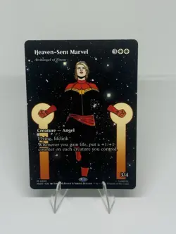 Heaven-Sent Marvel (Borderless) - MAR 0041 - NM - MTG Archangel of Thune - Image 1