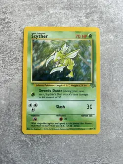 Scyther 10/64 Holo Rare Jungle Set WOTC 1999 Pokemon Card LP Vintage - Image 1
