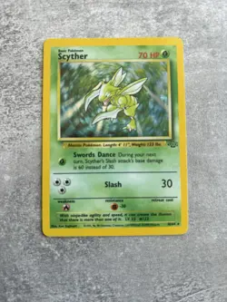 Scyther 10/64 Holo Rare Jungle Set WOTC 1999 Pokemon Card LP Vintage - Image 2