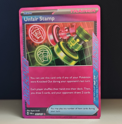 Pokemon TCG Unfair Stamp 165/167 Sv06 Twilight Masquerade ACE SPEC Holo ENG - Image 1