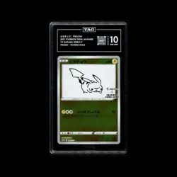 2021 Pokemon Japanese Promo Yu Nagaba Pikachu 208/S-P TAG 10 - Image 1
