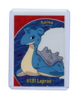 RARE 2000 Topps POKEMON Tv Animation BLUE LOGO CLEAR #131 LAPRAS! PC10 LP - - Image 1