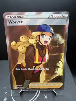 Pokemon TCG SWSH Silver Tempest Worker 195/195 Full Art Ultra Rare Holo NM! - Image 1