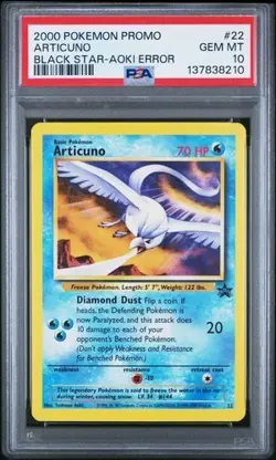 2000 POKEMON PROMO - MOLTRES 21 ARTICUNO 22 ZAPDOS 23 AOKI ERROR - PSA10 SEQ SET - Image 4