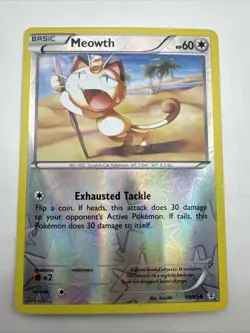 Pokemon TCG Meowth Generations 53/83 Reverse Holo Common - Image 1