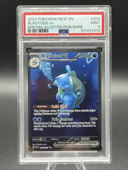 Pokemon TCG Blastoise ex 200/165 SV 151 Special Illustration Rare Holo PSA 9 - Image 1