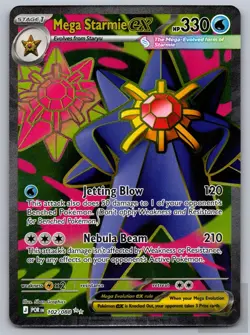Mega Starmie ex 102/088 Ultra Rare Perfect Order Pokemon Holo Near Mint - Image 1