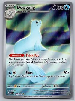 Dewgong 097/094 Illustration Rare Phantasmal Flames Pokemon Holo Near Mint - Image 1