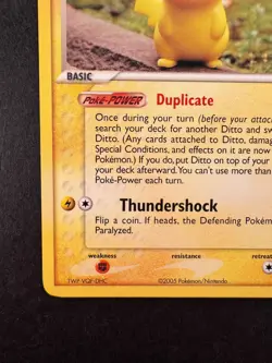 2005 Pokemon Ditto (Pikachu) 63/113 Ex Delta Species Non-Holo Regular. - Image 4