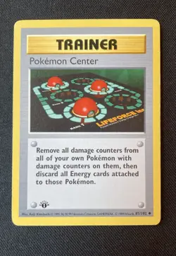 Pokemon 1999 Base Set 1st Edition Shadowless Pokemon Center Trainer #85 LP - Image 1