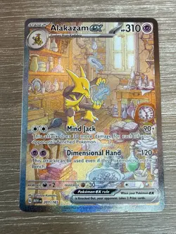 Pokemon Alakazam EX Scarlet & Violet 151 201/165 SIR Full Art Holo EN 2023 - Image 1