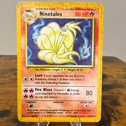 The Pokemon Company Ninetales 12/102 Base Set Holo Rare Eng 80 HP 1999 DM - Image 1