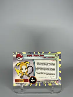 Topps Raichu #26 Pokemon Topps Series 1 TV Animation Edition 1999 English - Image 2