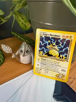Lt. Surge's Electabuzz 6/132 Rare Gym Heroes Pokemon Unlimited Holo LP - Image 1