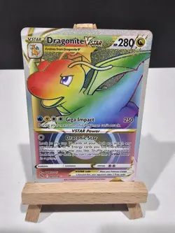 Pokemon TCG - Rainbow Dragonite VSTAR Holo Ultra Rare 081/078 - Image 1