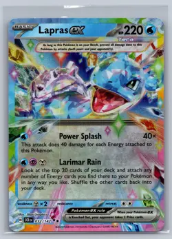 LAPRAS EX 32/142 DOUBLE RARE STELLAR CROWN POKEMON HOLO NEAR MINT - Image 1