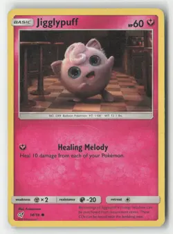 Jigglypuff 14/18 Common Detective Pikachu Pokemon Holo Lightly Played - Image 1