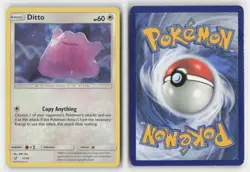 Ditto 17/18 Ultra Rare Detective Pikachu Pokemon Holo Lightly Played - Image 3