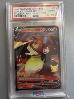 Lances Charizard v SWSH133 PSA 10 Celebrations Collection Box Pokemon Promo - Image 1