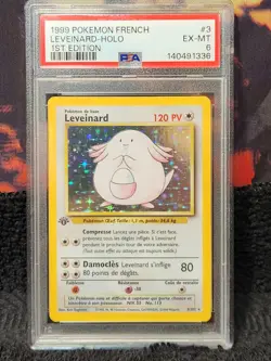 Chansey / Leveinard #3 Holo PSA 6 French 1st Edition 1999 Pokemon Base Set #2609 - Image 1