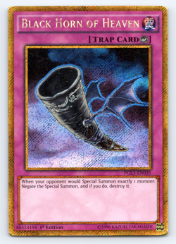 LP Black Horn of Heaven - PGL3-EN035 - Gold Secret Rare - 1st Edition Yugioh - Image 1