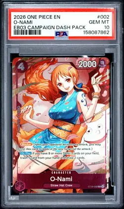 One Piece English O-Nami ST18-002 PSA 10 Promo Heroines Campaign Dash Pack - Image 1