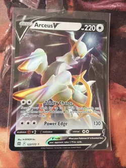 Pokemon TCG Arceus V Ultra Rare Holo 122/172 Brilliant Stars 220 HP English Card - Image 1