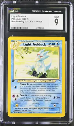 CGC 9 MINT Light Golduck Neo Destiny 1st Edition 47/105 Pokemon Card - Image 1
