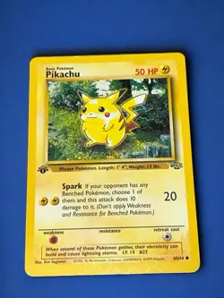 Pikachu #60 / 64 1st Edition Jungle -MP 1999 TCG WOTC 0151 TRADING CARD TCG - Image 1