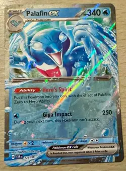Pokemon TCG Palafin ex SVP 126 Scarlet & Violet Black Star Promo Card - Image 1